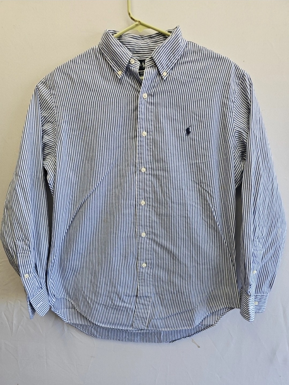Polo Ralph Lauren Dress Shirt Mens 15.5 32/33 Medium Classic Fit Cotton Stretch